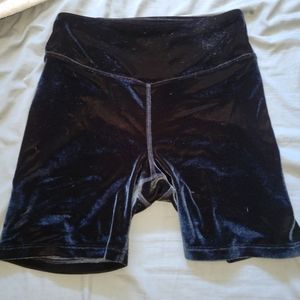Victoria's Secret PINK ULTIMATE Black Velvet Shorts M